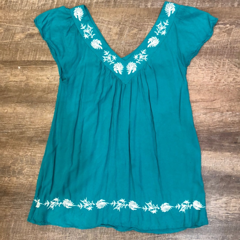 Turquoise blouse